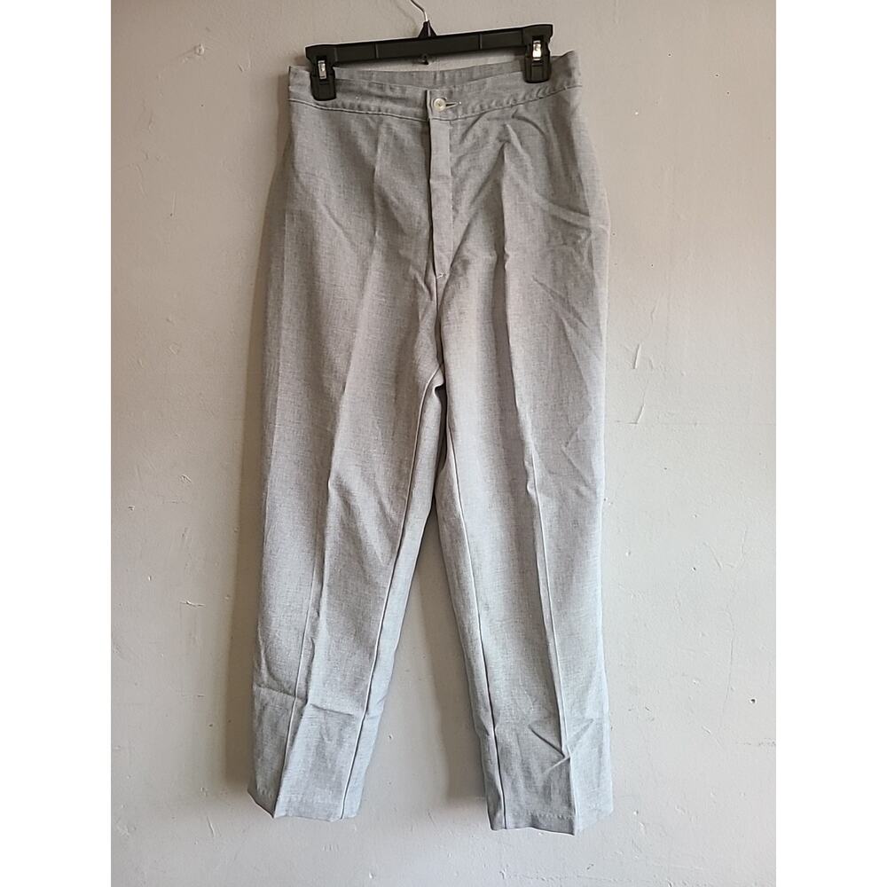 Vintage womens 16 JCPenney gray high rise Grandma Mom slacks pants 1970s tapered
